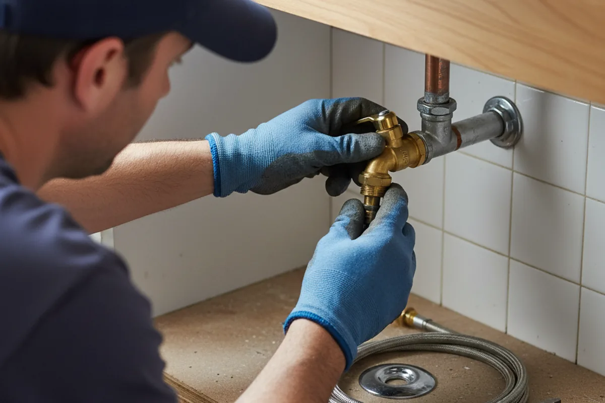 Shutoff valve and fitting work during Faucet and Fixture Repair in North Miami Beach